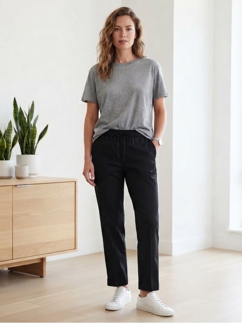 GAP Black Twill Easy Pant